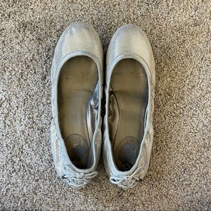 Cole Haan Maria Sharapova silver flats